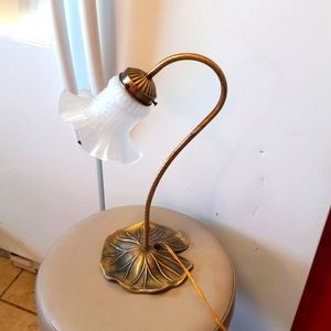 COPY - VINTAGE TULIP,BRASS LILLYPAD LAMP
